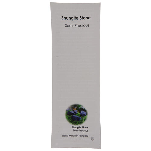 Rosario collana San Benedetto shungite 6mm  4
