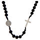 Rosario collana San Benedetto shungite 6mm  s1