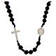Rosario collana San Benedetto shungite 6mm  s2