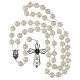 Rosario capoletto Fatima effetto perle ghirigori filo argento grani 18mm s4
