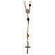 Rosario San Benito cuerda granos cuarzo volcánico rosa 6 mm s1