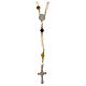 Rosario San Benito cuerda granos cuarzo volcánico rosa 6 mm s2
