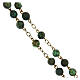 Bronze plated rosary with 0.24 in African turquoise beads s3