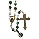 Rosario bronzato grani turchese africana 6mm s2