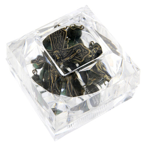 Terço em bronze com contas de turquesa africana 6 mm 5