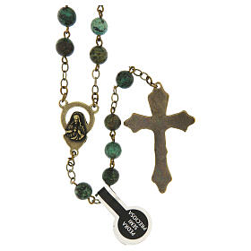 Bronzed Rosary with 6mm African Turquoise Beads