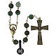 Bronze plated rosary, 0.31 in African turquoise beads s1