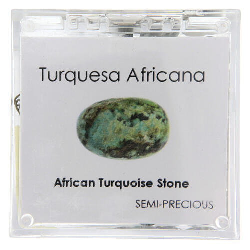 Rosario bronzato turchese africana 8mm 6