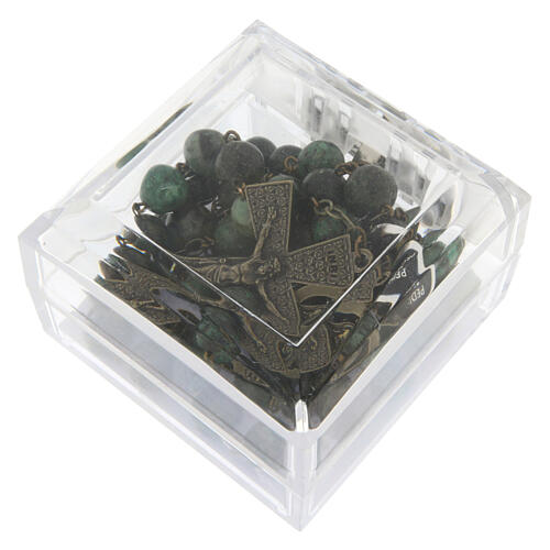 Bronzed African Turquoise Rosary, 8mm 5