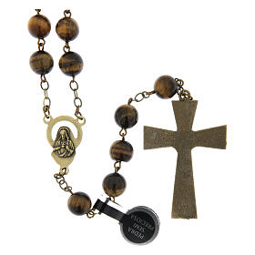 Bronzener Rosenkranz aus Tigeraugen-Perlen 8mm