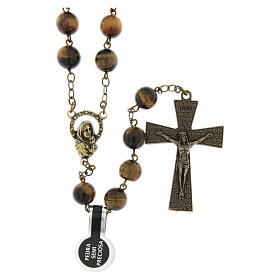 Bronzed Tiger Eye Rosary, 8mm