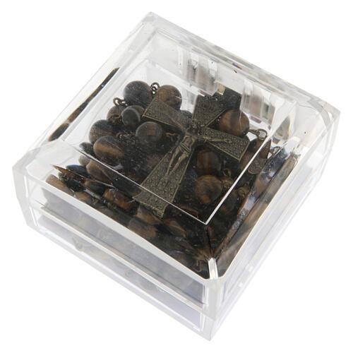 Bronzed Tiger Eye Rosary, 8mm 5