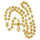Our Lady of Graces headboard rosary with pearl effect, golden thread, 0.7 in beads s4
