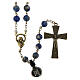 Bronzed-finished rosary with 0.31 in lapis lazuli s1