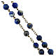 Bronzed-finished rosary with 0.31 in lapis lazuli s3