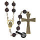 Bronze-coloured rosary with 0.31 in garnet beads s2
