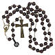 Bronze-coloured rosary with 0.31 in garnet beads s4
