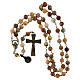 Bronze-coloured rosary with 0.31 in crazy agate beads s4