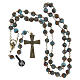 Bronze-coloured rosary with 0.31 in light blue lake agate beads s4