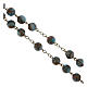 Chapelet en agate bleue de lac 8 mm effet bronze s3
