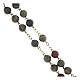Bronze-coloured rosary with 0.31 in dragon's blood jasper stones s3