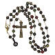 Bronze-coloured rosary with 0.31 in dragon's blood jasper stones s4