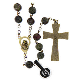 Bronzed Dragon's Blood Jasper Rosary, 8mm