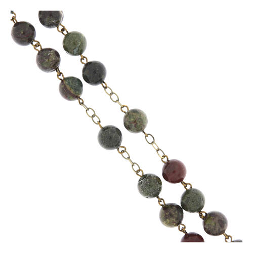 Bronzed Dragon's Blood Jasper Rosary, 8mm 3