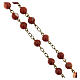Bronze-coloured rosary with 0.24 in Sardinian jasper beads s3