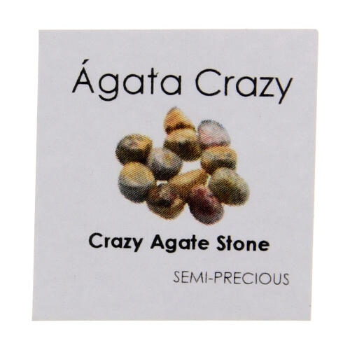 Rosario bronzato grani agata crazy 6mm 6