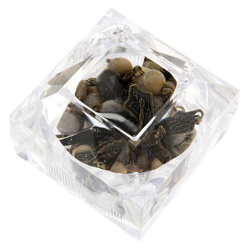 Bronzed Crazy Lace Agate Rosary, 6mm Beads 5