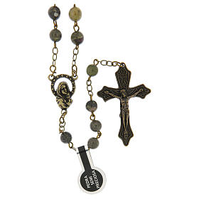 Rosario bronzato grani sangue di drago 6mm