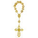 Single decade rosary of Our Lady of Graces, 0.7 in pearl effect beads with gold thread s4