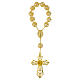 Decina Madonna Miracolosa effetto perle filo dorato grani 18mm s1