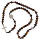Rosary necklace of Our Lady of Graces, 0.24 in tiger's eye beads s3