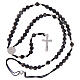 Rosario Madonna di Fatima corda nera labradorite 6mm s4