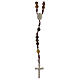 Rosario cuerda marrón ojo de tigre Virgen Milagrosa 6mm s2