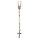 Rosario Madonna Miracolosa corda bianca quarzo rosa 6mm s2
