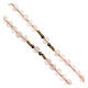 Rosario Madonna Miracolosa corda bianca quarzo rosa 6mm s3