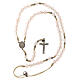Miraculous Mary Rosary in White Cord Rose Quartz 6mm s4