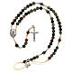Rope rosary with Our Lady in prayer, 0.24 in Indian agate beads s4