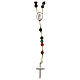 Rosario Madonna in preghiera corda grani agata indiana 6mm s1