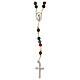 Rosario Madonna in preghiera corda grani agata indiana 6mm s2