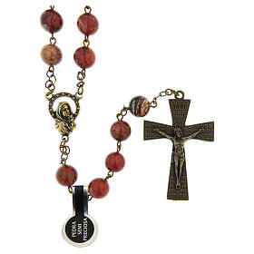Rosary in Bronze Sardinian Jasper, 8mm
