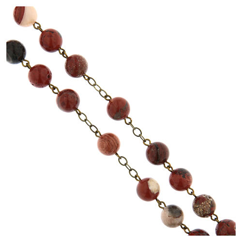 Rosary in Bronze Sardinian Jasper, 8mm 3