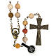 Bronze-finished rosary with 0.31 in mookaite jasper beads s1