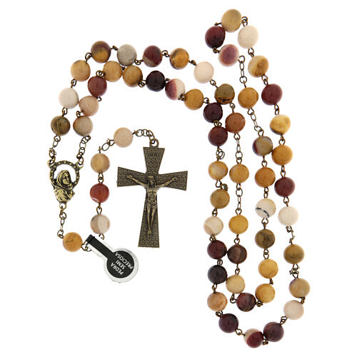 Rosary in Bronze Mookaite, 8mm 4