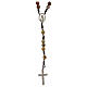 Rosenkranz aus brauner Schnur mit betendem Gottesmutter und Crazy Achat-Perlen 6 mm s2