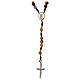 Rosario corda marrone Madonna in preghiera agata crazy 6mm s1