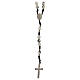 Rosario Virgen Milagrosa cuerda negra howlita blanca 6mm s2